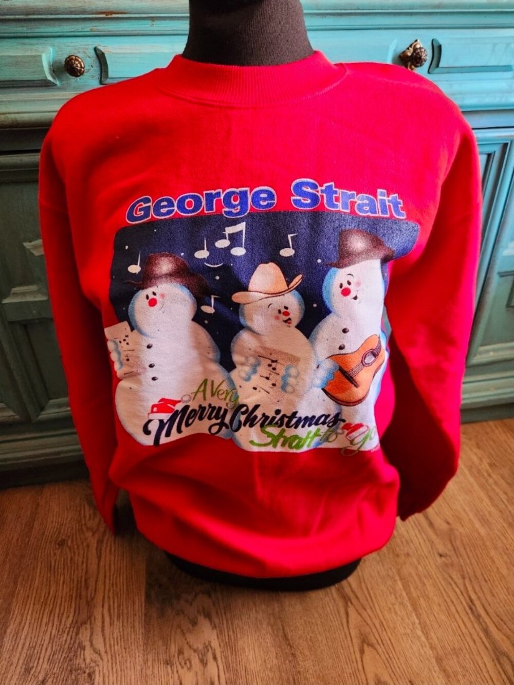 Vintage George Strait Christmas sweater